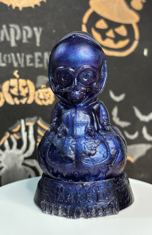 bébé faucheuse sur citrouille