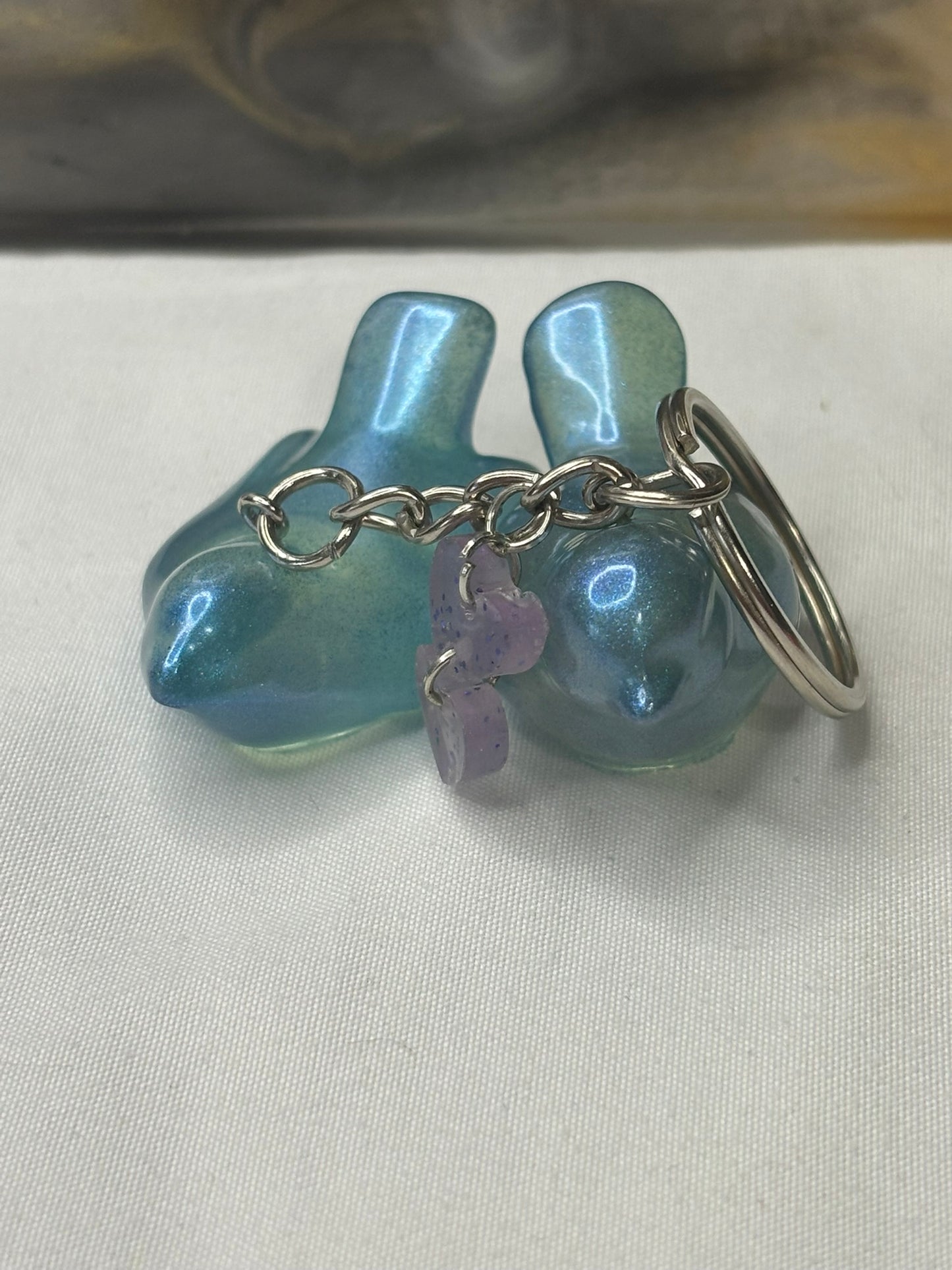 porte-clé d'un couple d'oiseau
